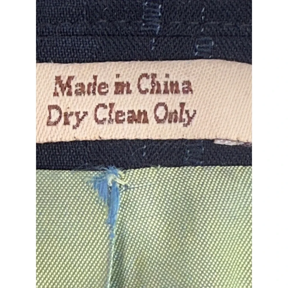 Cubavera Mens Pinstripe Suit Sz 44R‎ Navy Blue Green Lining Business